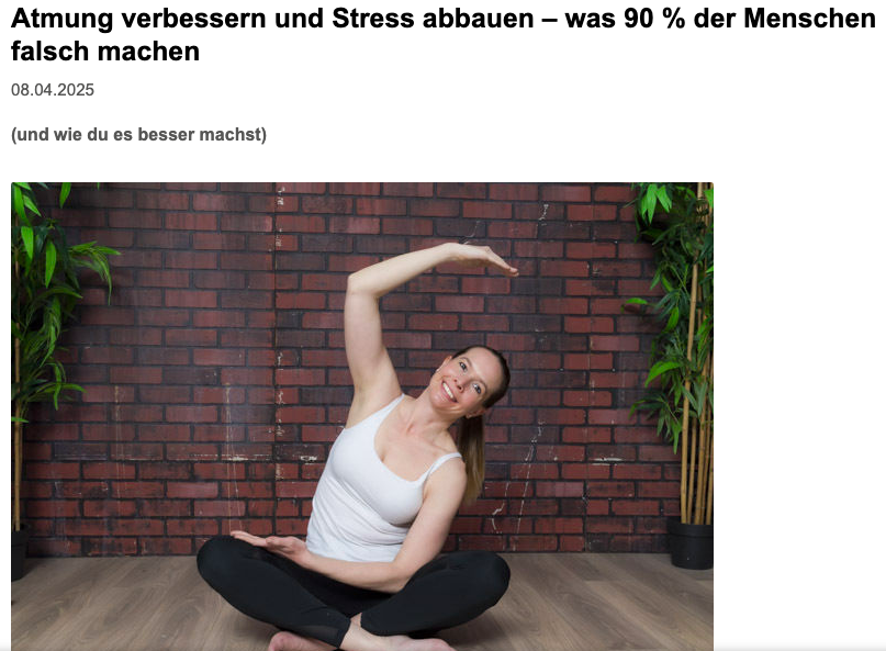 Atmung verbessern und Stress abbauen